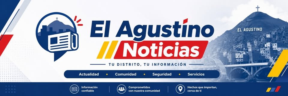 Portada de El Agustino Noticias, con el cerro y la cruz del distrito